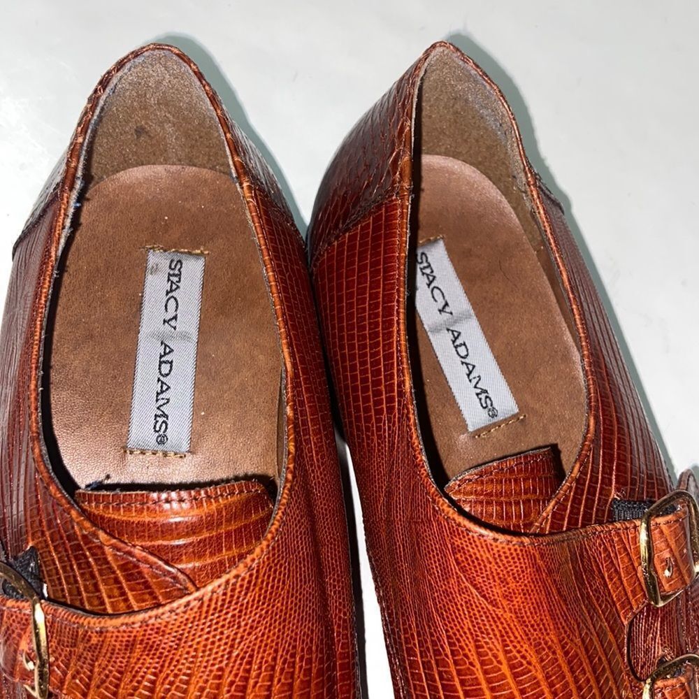 VTG, Stacy Adams Genuine Snake 🐍 23031-027 Leather Shoes Dress Size 14M - Picture 5 of 13